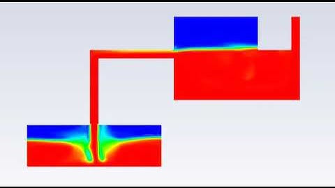 Container water injection simulation, Euler gas-liquid two-phase flow VOF model