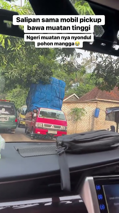 ketika dijalan sempit papasan sama pickup muatan tinggi