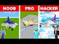 Minecraft NOOB vs PRO vs HACKER: AIRPLANE CHALLENGE in Minecraft / Aircraft animation