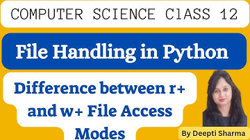 Difference between r+ and w+ File Access Modes (With Practical Examples) | File Handling in Python