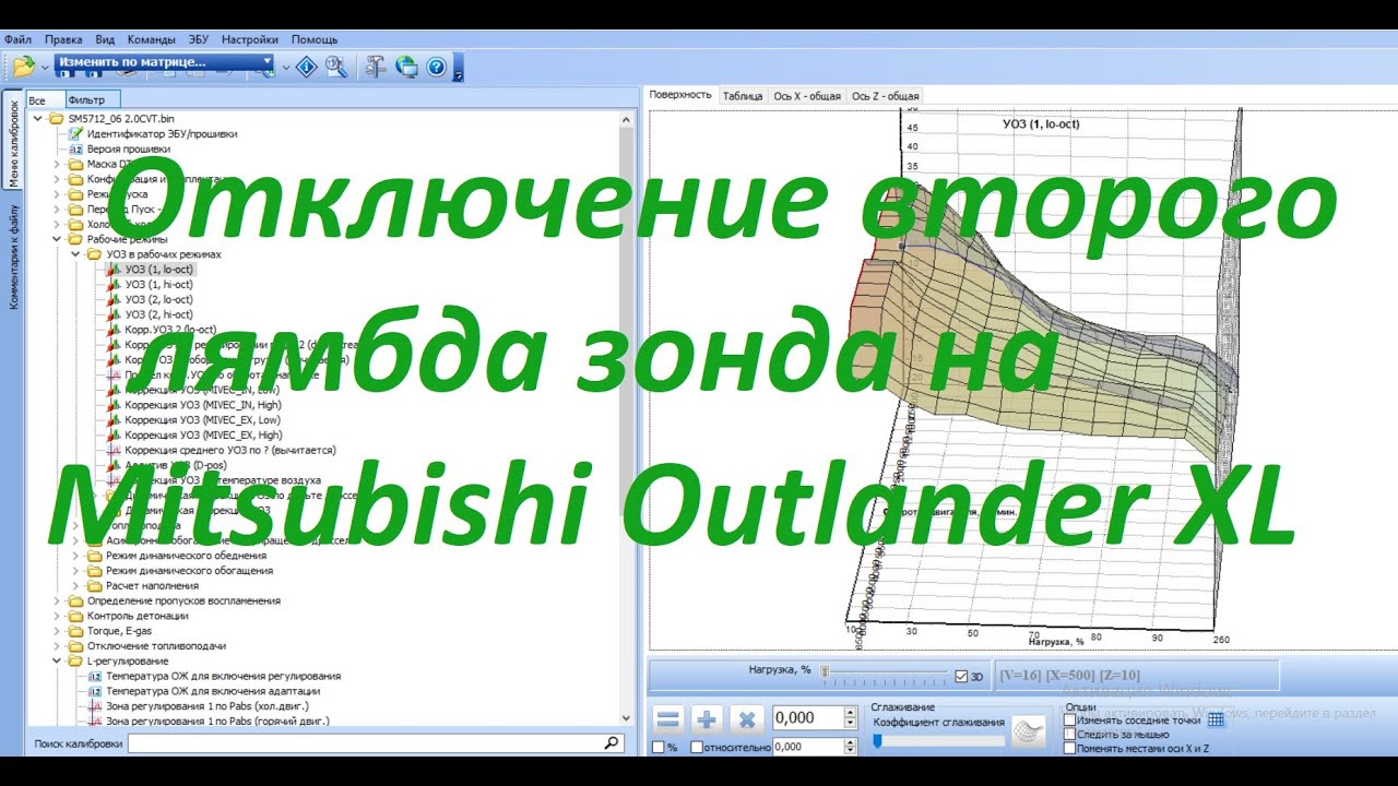 Отключение второго лямбда зонда на Mitsubishi Outlander XL - YouTube