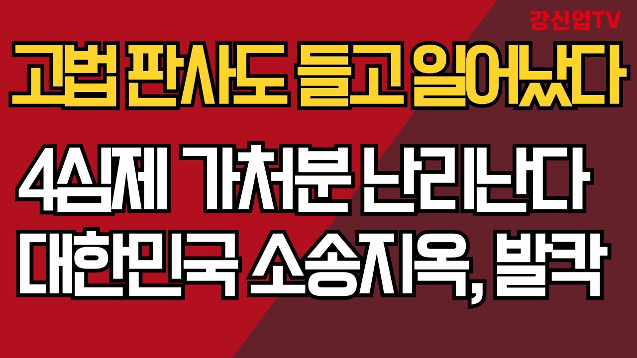 고법 판사도 들고 일어났다/4심제 가처분 난리난다/대한민국 소송지옥, 발칵