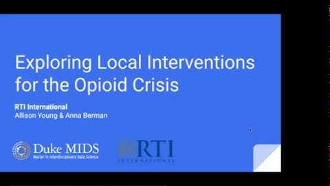 RTI and Duke MIDS Explore Opioid Interventions