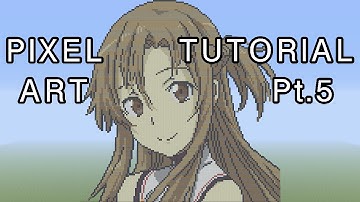 Minecraft Pixel Art Tutorial - Asuna (Sword Art Online) Part 5