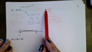 6-5 Solving Open sentences with Absolute Value