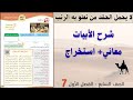 لا يحمل الحقد من تعلو به الرتب شرح الأبيات معاني استخراج 