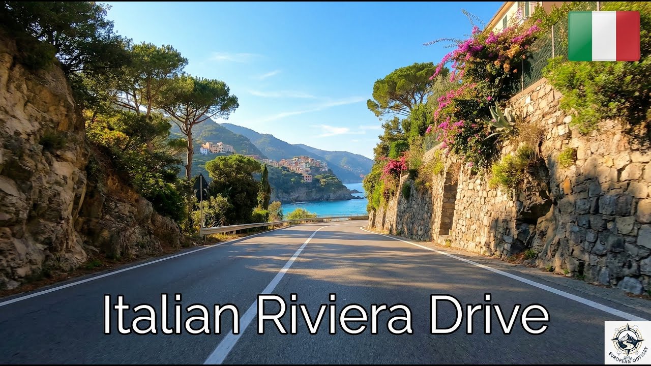 Liguria 4K | Albissola Marina to Costarainera | Relaxing Coastal Drive