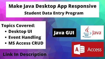 Make Java Desktop App Responsive | Java Event Handling | MS Access CRUD | Java GUI CRUD | Java Swing