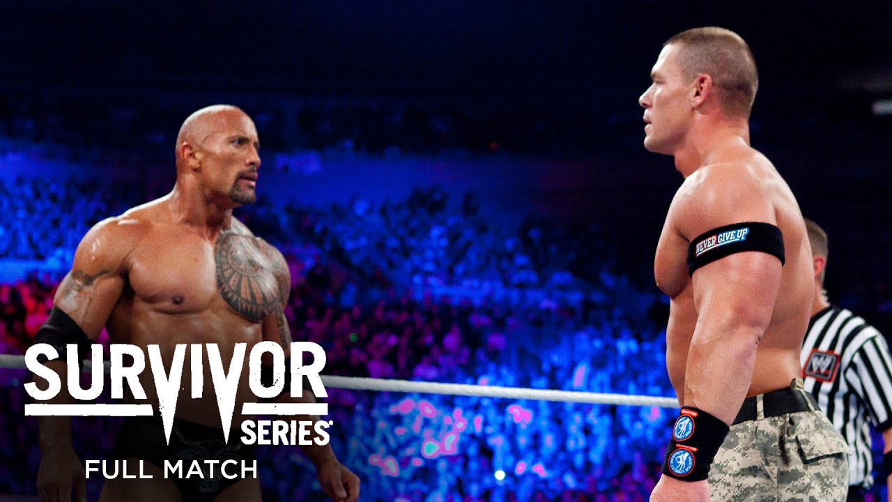 FULL MATCH   John Cena  The Rock vs The Miz  R Truth Survivor Series 2011