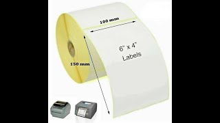 Thermal Lable 4' x 6' Zebra Printer Labels