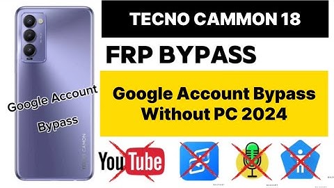 Tecno Camon 18 Frp Bypass || Google Account Unlock Without Pc | Latest Security💯✅2024