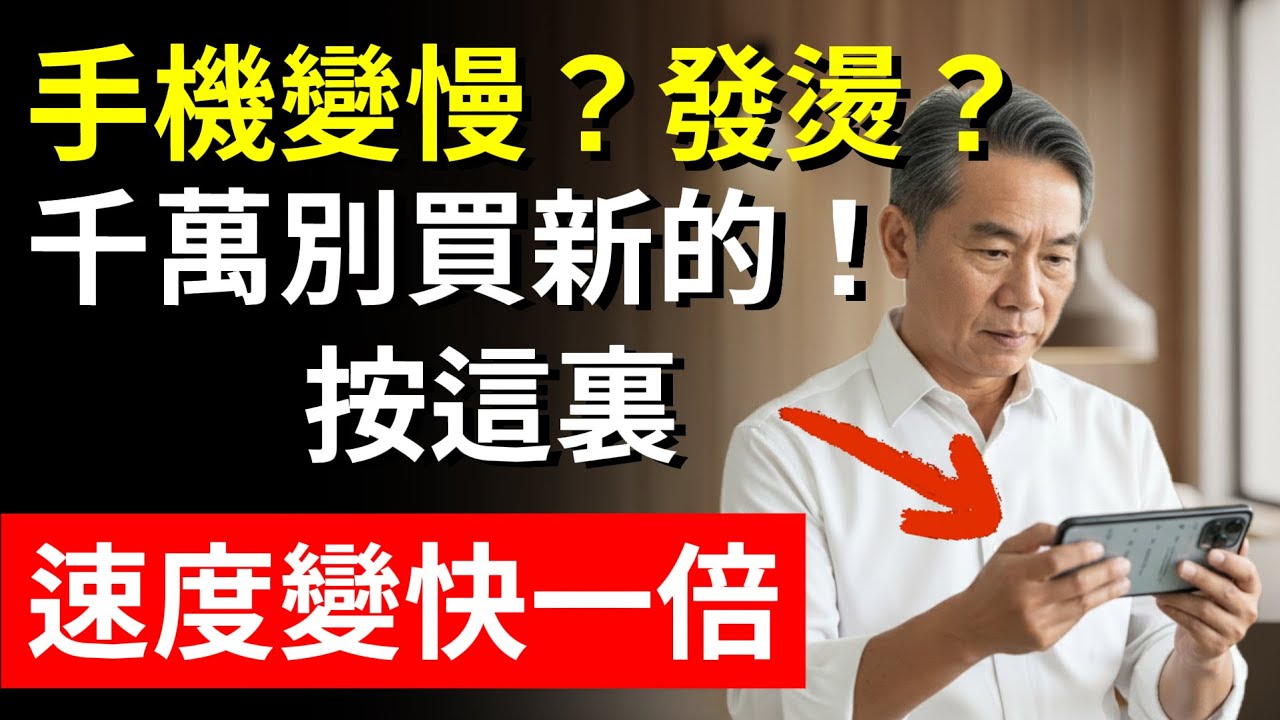 手機變慢、發燙？千萬別急著換新手機！關掉這個「隱藏開關」，速度快一倍，再戰3年！