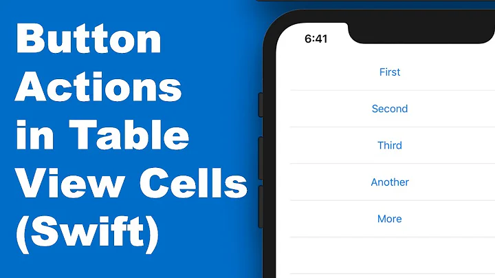 Button & Actions in TableView Cells in Swift 5 (Xcode 12 - 2022)