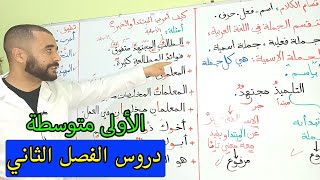 دروس الفصل الثاني المبتدأ و الخبر للأولى متوسطة سلسلة دروس اللغة العربية