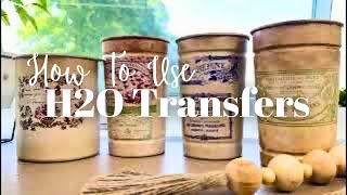 Learn All About H2O Transfers: Easy To Use With Beautiful Results!