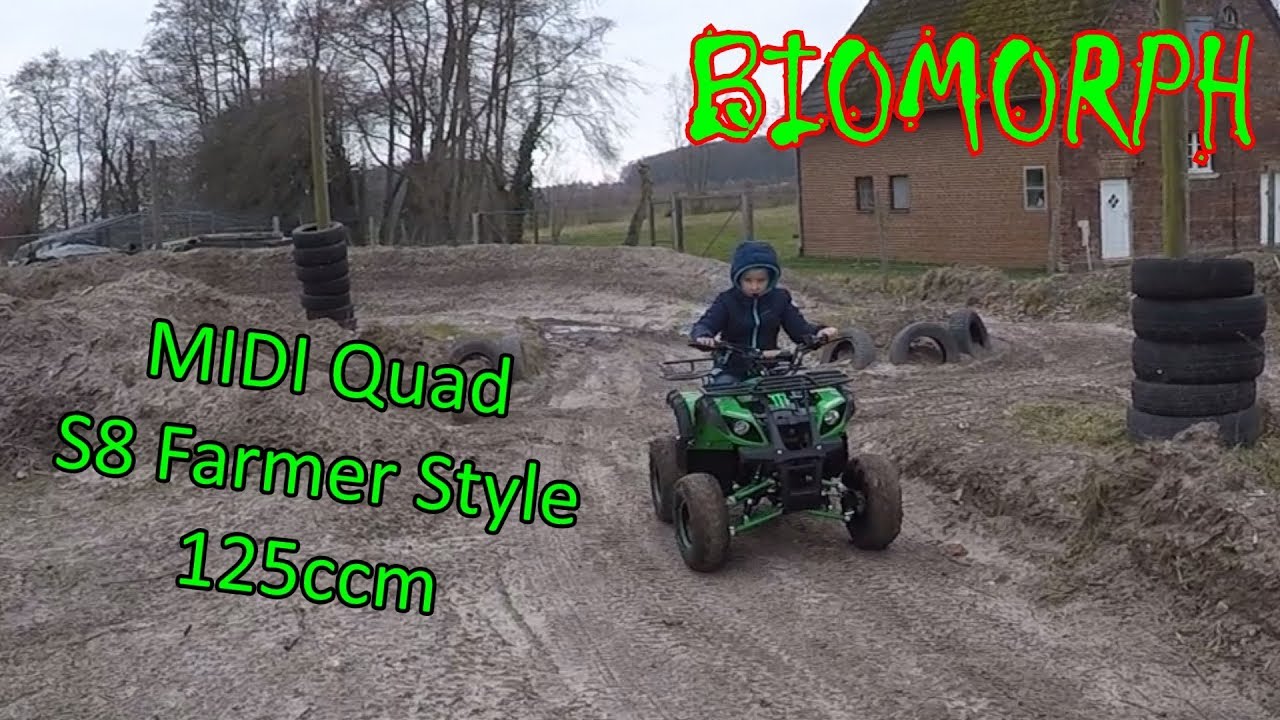 MIDI Quad S8 Farmer Style 125ccm | Daumengas Drossel komplett rein gedreht