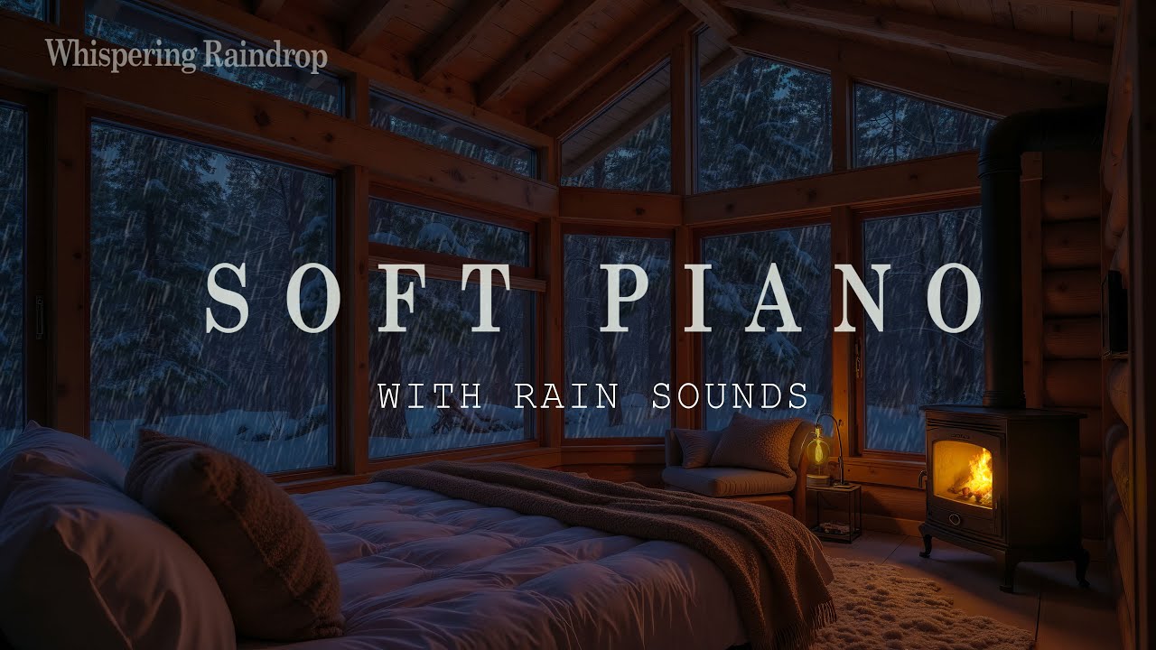 Fall Asleep Instantly 🌧️ Piano Music & Soft Rain for Meditation and Calm the Mind, Stress Relief