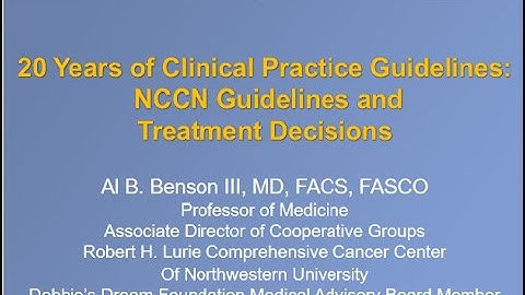 20 Years of Clinical Practice Guidelines: NCCN Guidelines and Treatment Decisions