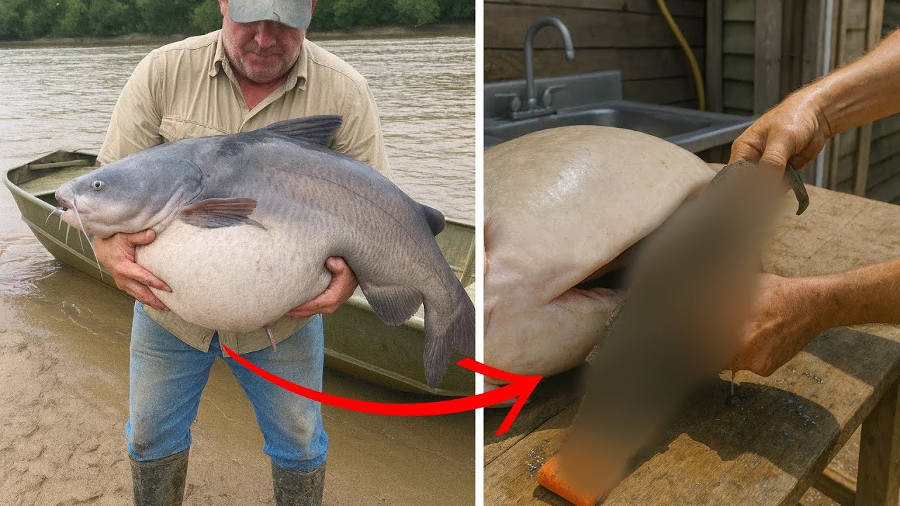 Fisherman Caught Catfish With Huge Stomach, Filleted It and Radioed Police!