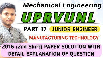 PART 17 | UPRVUNL JE Last Year Paper Solution | UPRVUNL Mechanical JE Paper | UPRVUNL JE 2021