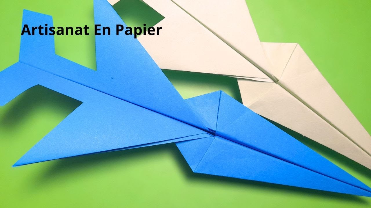 Avion de chasse en papier facile à faire - Artisanat En Papier - YouTube