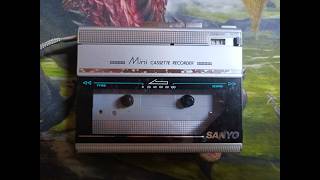 Sanyo M1120 Cassette Tape Recorder: Digital to Cassette Recording Demonstration