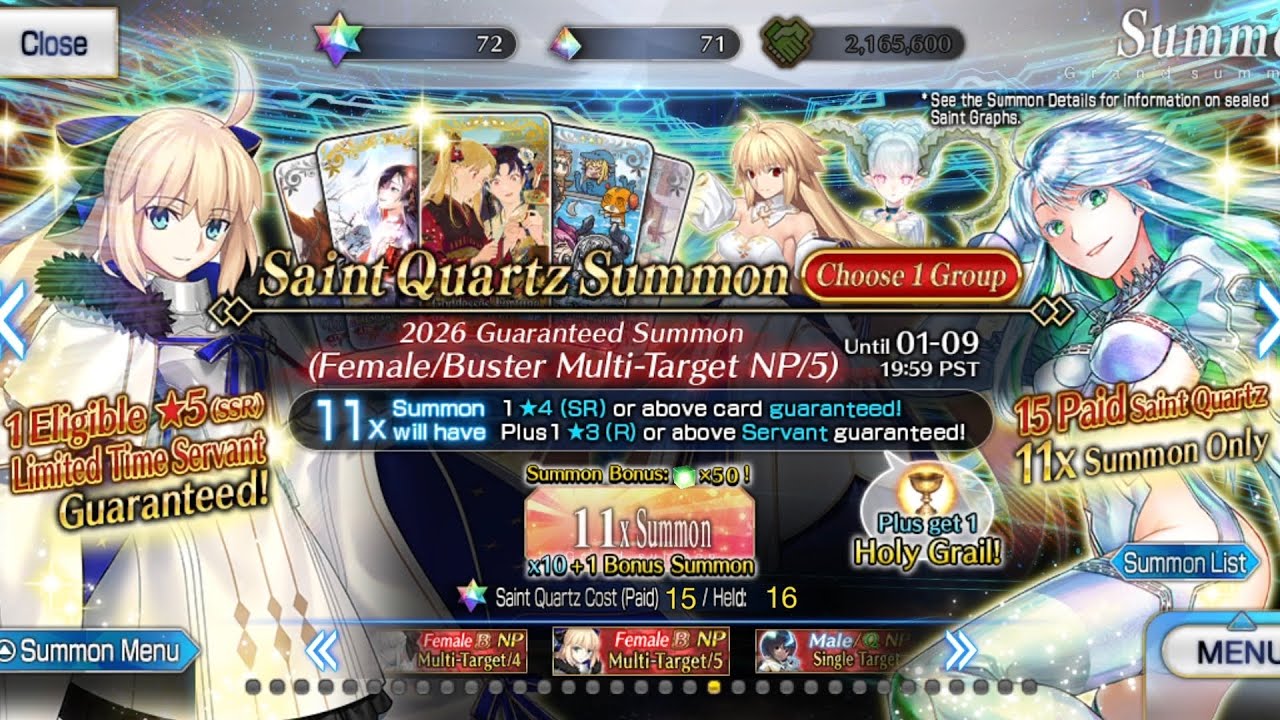 Fgo Na New Year Gssr rolls 2026