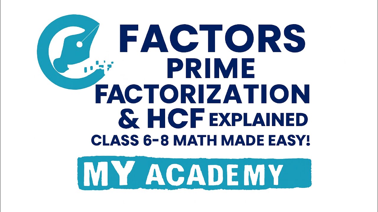 Factors, Prime Factorization & HCF Explained | Class 6–8 Math Makes Easy!