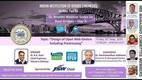 Six Months Webinar Series On Steel Bridges   Day 4