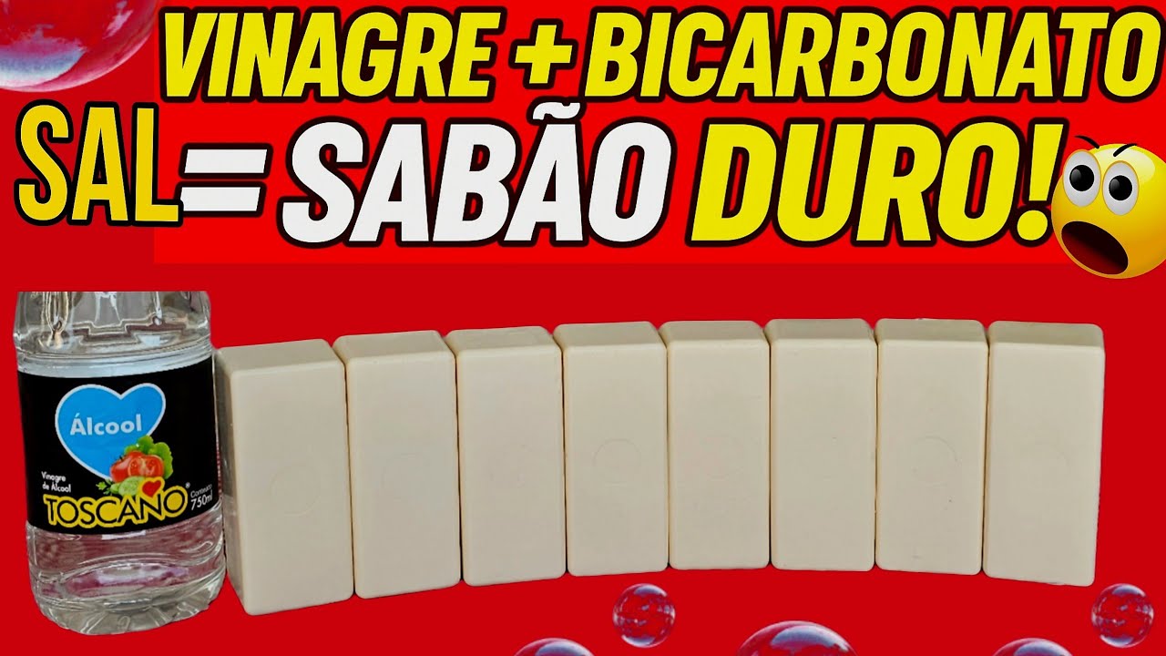 O Segredo do Sabão Duro e Branco Revelado! Vinagre, Sal e Bicarbonato Juntos!😱🤑