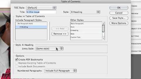 Create a Table of Contents in InDesign CS5