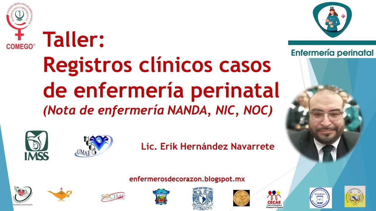 TALLER DE REGISTROS CLÍNICOS NANDA NOC NIC COMEGO 2024 por Erik Hdz