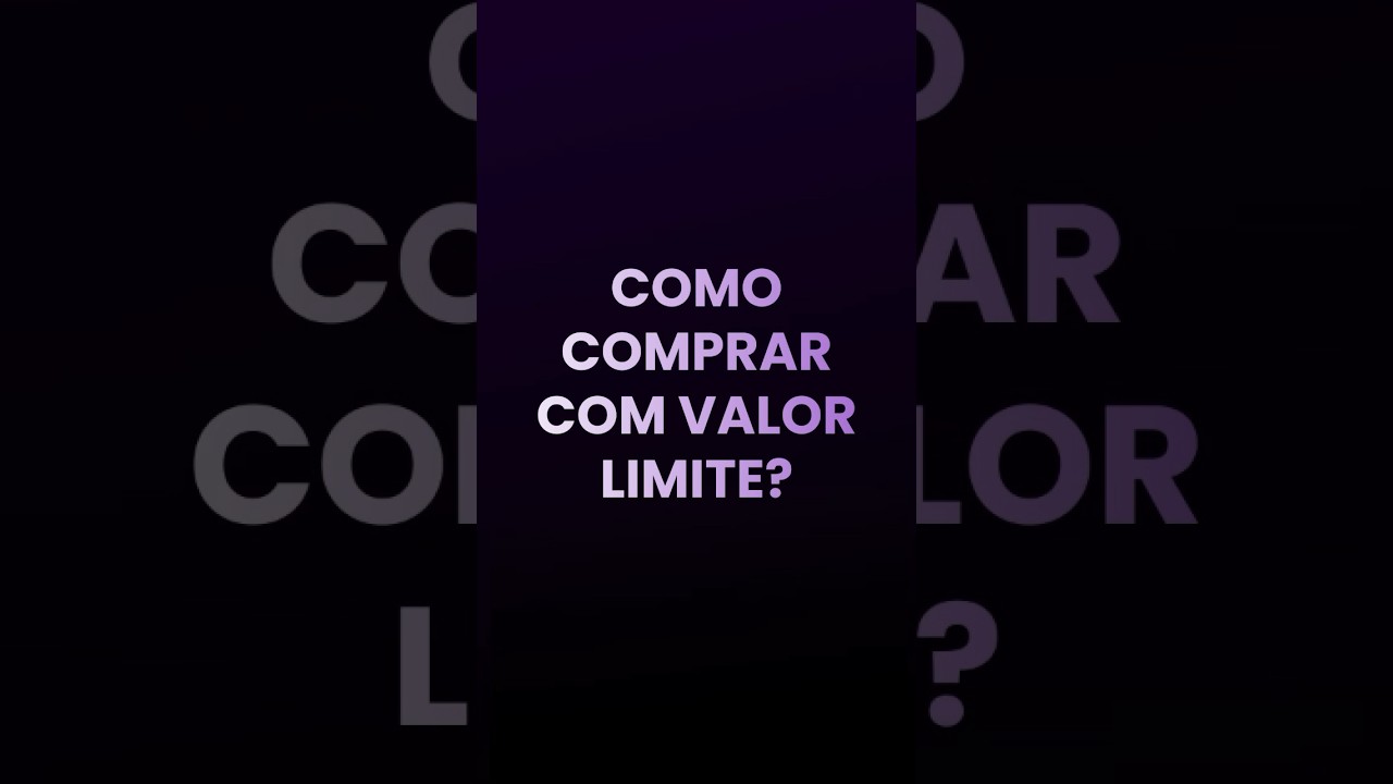 Como comprar cripto com valor limite? 