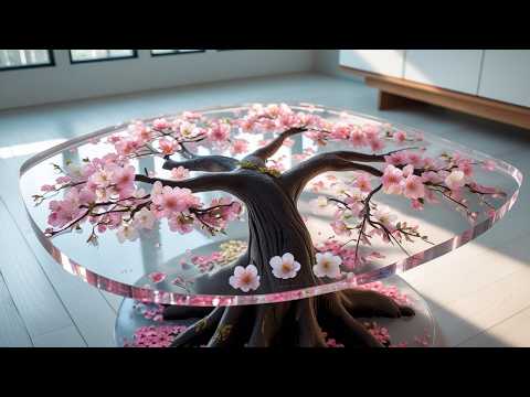 A Man Who Turned The Abandoned Tree Stump Into Thousands Dollars Worth Of Art With Epoxy And Flower