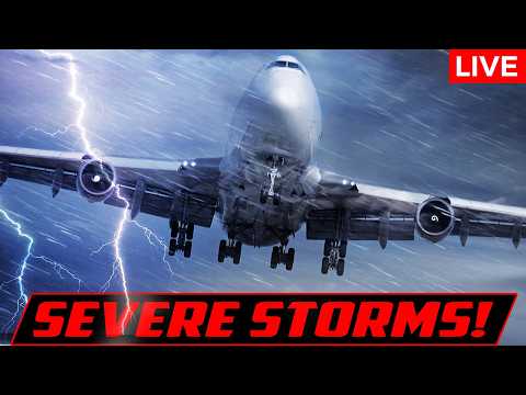 🔴LIVE- SEVERE WEATHER TODAY at CHICAGO O'HARE AIRPORT | AVGEEK ORD PLANE SPOTTING | RAIN