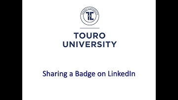 MicroCredentials@Touro: How To Share Your Badge to LinkedIn