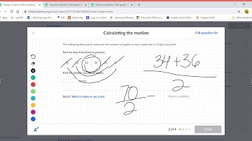 Calculating the median (Khan Academy)