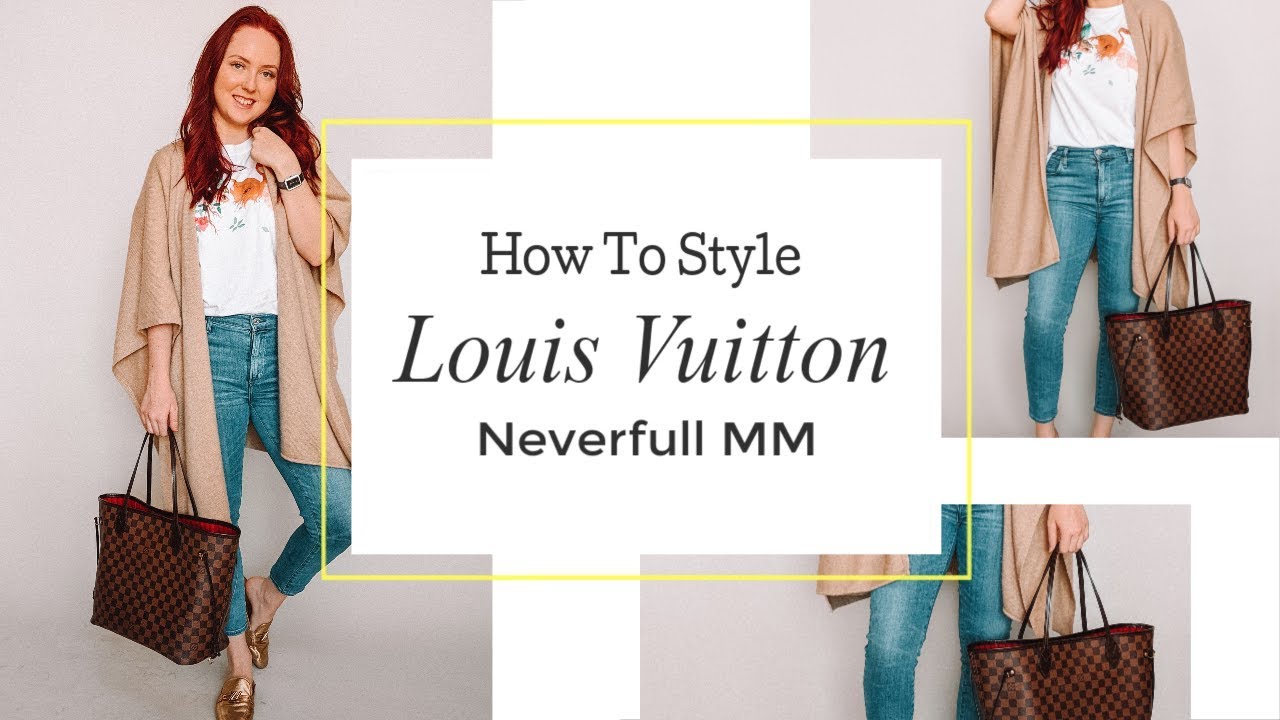 LOUIS VUITTON NEVERFULL MM REVIEW  Watch how I style with custom looks! 