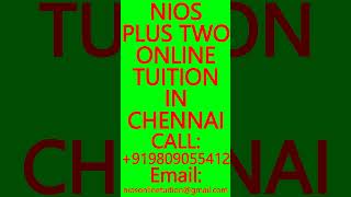 NIOS PLUS TWO ONLINE TUITION IN CHENNAI- SECONDARY &amp; SENIOR SECONDARY COURSES- MATHEMATICS, SCIENCE