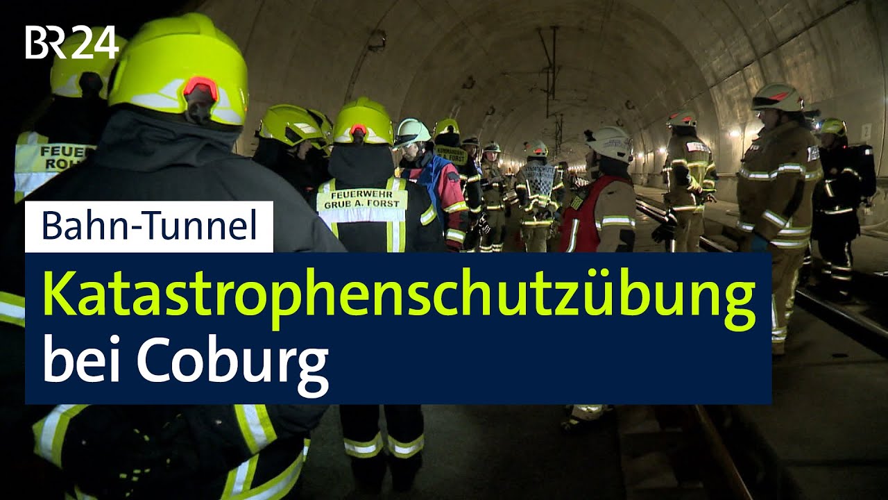 Bahn-Tunnel: Katastrophenschutzübung bei Coburg | BR24