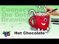 Connect the Dots Drawing - HOT CHOCOLATE - How to draw step by step