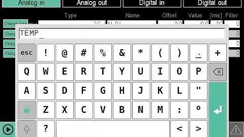 Gefran 3850T - Config analog input