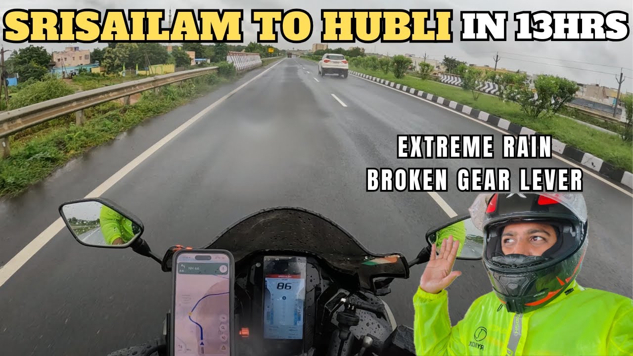 SRISAILAM to HUBLI | 570km in 13hrs with Broken Gear Lever 😱 | ಕನ್ನಡ #TheRahulRanganath