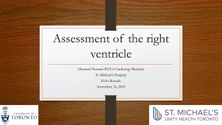 Echo assessment of the right ventricle