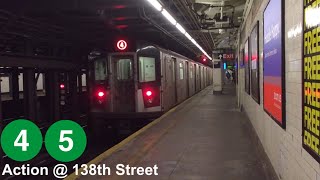 NYC Subway: IRT R142/A (4) & (5) Train Action @ 138th Street (HD 60FPS)
