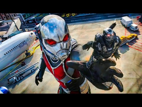Ant-Man Becomes Giant-Man - Airport Battle Scene - Captain America: Civil War (2016) Movie Clip