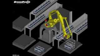 StrongPoint 4 Lane Palletizer Simulation
