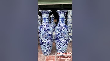 Lộc bình 1m5 vẽ tay hoạ tiết Long Phụng siêu kỹ , lộc bình cao cấp bát tràng .