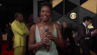 Coco Jones Red Carpet 2024 Grammys Interview