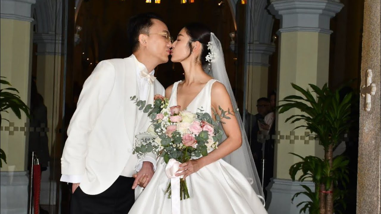 衛詩雅結婚 步入教堂群星到賀 衛詩雅強忍淚水 爸爸5字表達不捨女兒出嫁